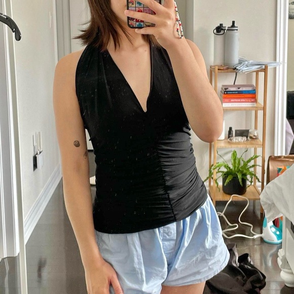 Vintage Limité Ruched Halter Top - Picture 1 of 6